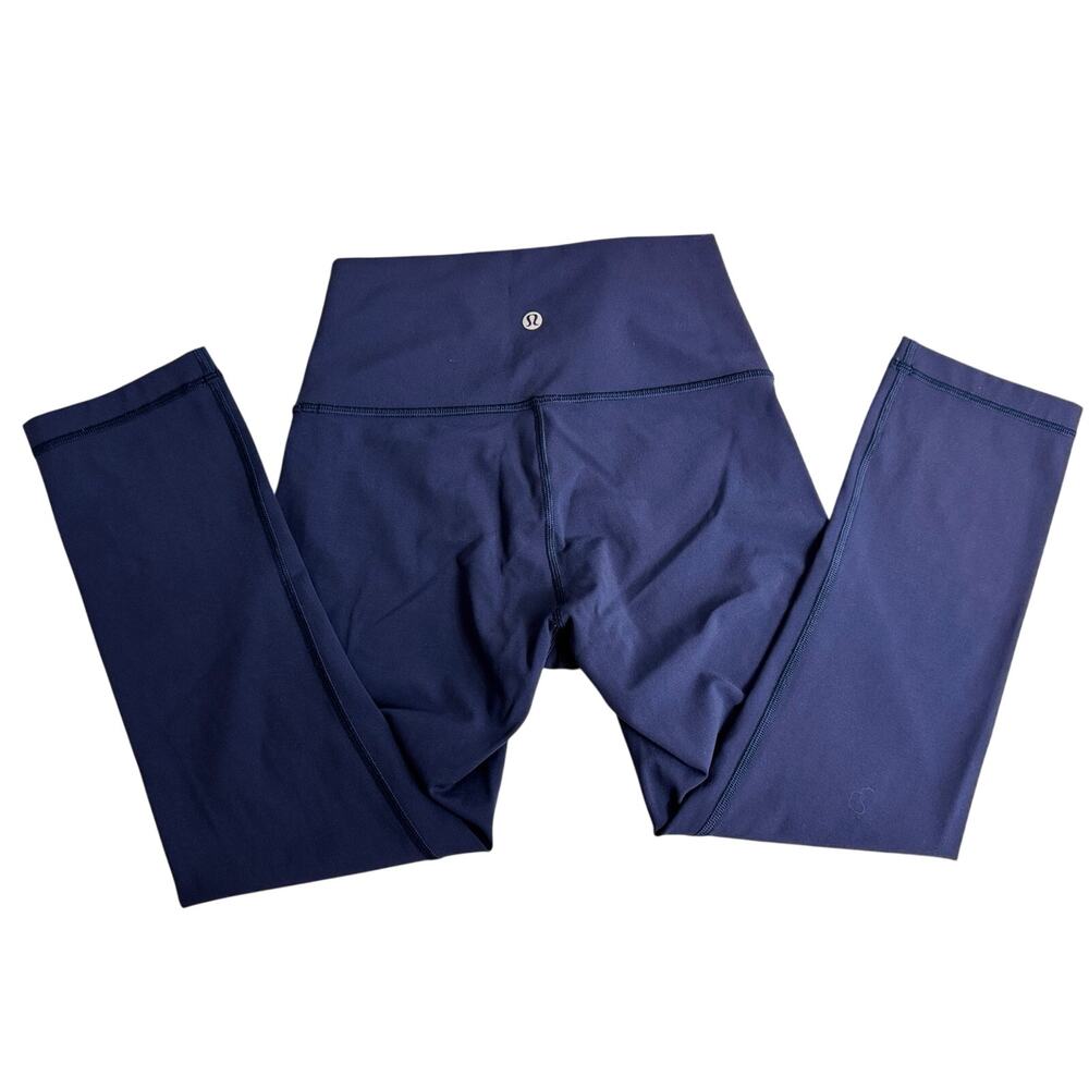 Lululemon Align High Rise Navy blue leggings W6BS0S 23" crop length Sz 4